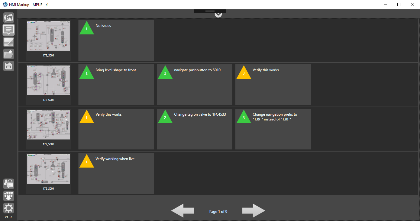 Markups overview - HMI Markup was built with data visibility in mind.Filter your data within a dedicated view for seeing markup details. All of your data is visible in a single place.